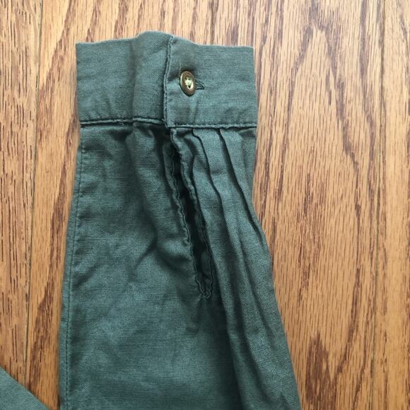 H&M Olive Green Utility Shirt Cotton Long Sleeves Dress Girl’s Size 18 (XXL) - Picture 4 of 7